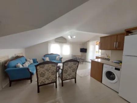 Möblierte 1 1 Penthouse-Wohnung Zu Vermieten Im Zentrum Von Dalyan, Mugla