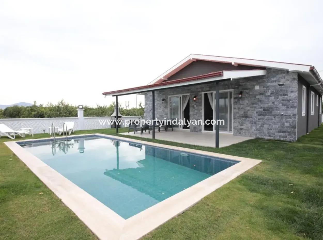 Newly Furnished 3 1 Luxury House With Swimming Pool On 2.000 M2 Land In Muğla Ortaca Karadonlar For Sale