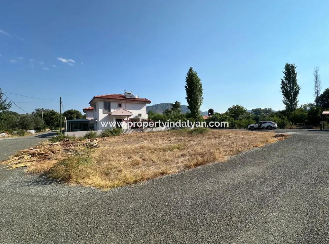 504 M2 Corner Parcel Land With 250 M2 Construction Permit For Sale In Dalyan Okçular