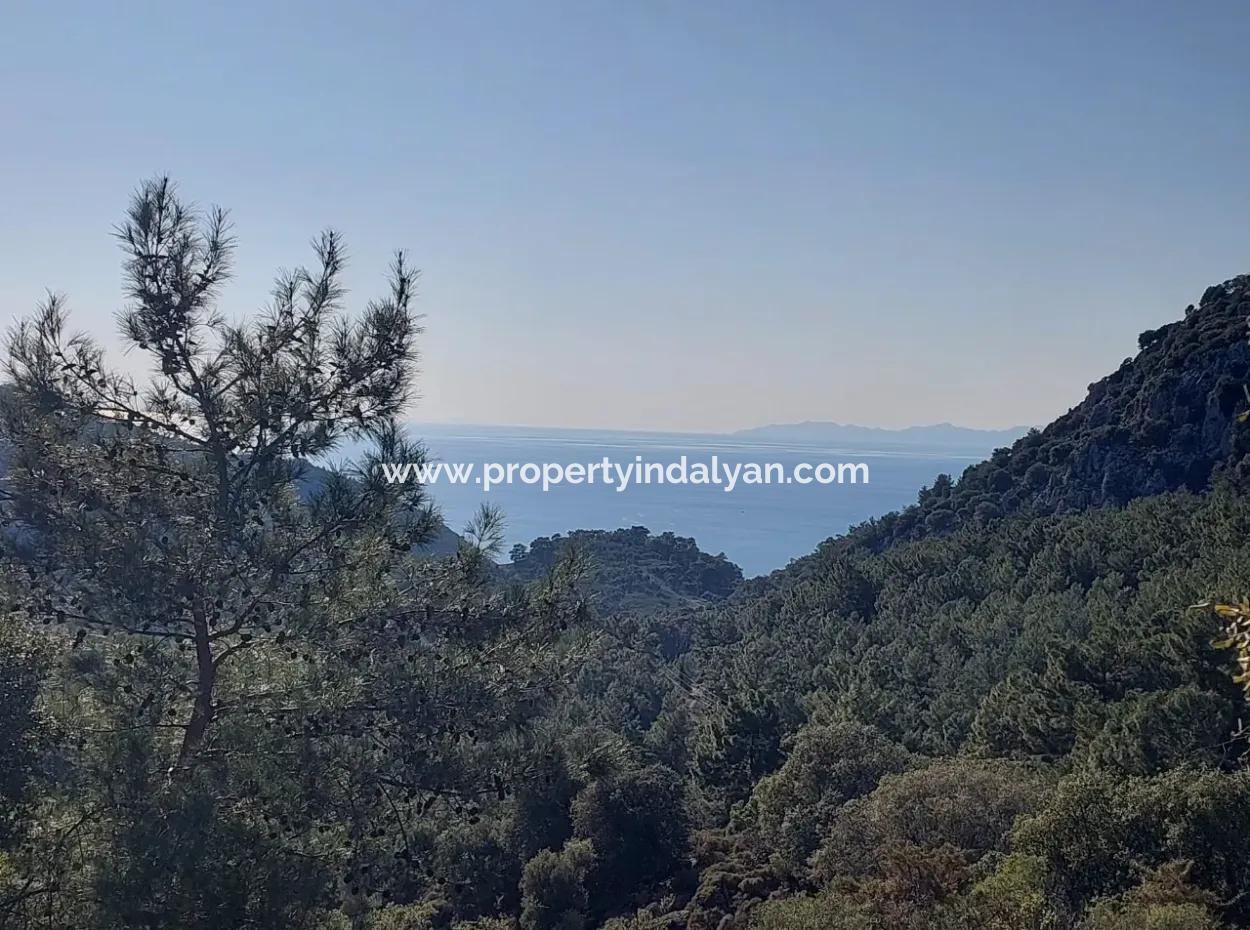 28.350 M2 Land For Sale In Ortaca Gökbelde With Detached Title Deed Sea View