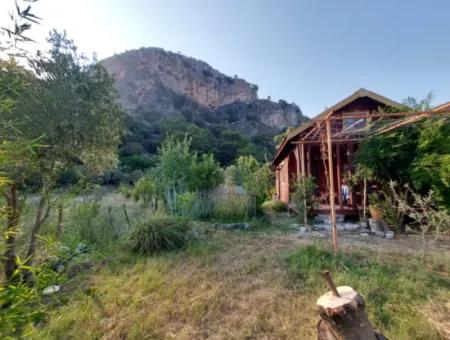 Single Storey House For Sale On 15 000M2 Detached Land Close To Dalyan Canal In Köyceğiz Çandırda